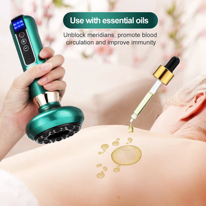 🔥Hot Sale - Electric Cupping Massager Vacuum Suction Cup GuaSha Anti Cellulite Beauty Health Scraping Infrared Heat Slimming Gua Sha Massage